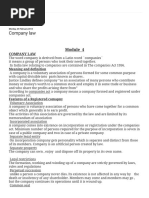 MBA Notes - Company Law