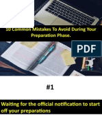 10 Common Mistakes To Avoid During Your Preparation Phase