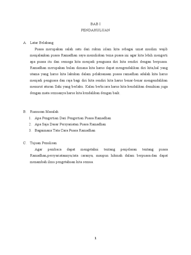 Puasa Ramadhan Dasar Pensyariatan Dan Tata Cara