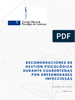 Guía de Gestión Psicológica Frente A Cuarentenas Por Enfermedades Infecciosas - Español