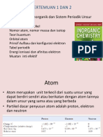 Pertemuan 1 Dan 2: PB: Konsep Dasar Anorganik Dan Sistem Periodik Unsur