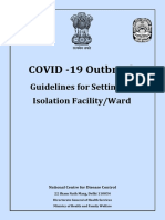 COVID - 19 Outbreak: Guidelines For Setting Up Isolation Facility/Ward