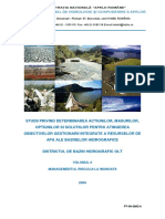 Studii Privind Determinarea Actiunilor, Masurilor, Optiunilor Si Solutiilor Pentru Atingerea Obiectivelor Gestionarii Integrate A Resurselor de Apa Ale Bazinelor Hidrografice