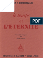 A. K. Coomaraswamy - LE TEMPS ET L ETERNITE PDF