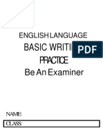English Language: Basic Writing Practice