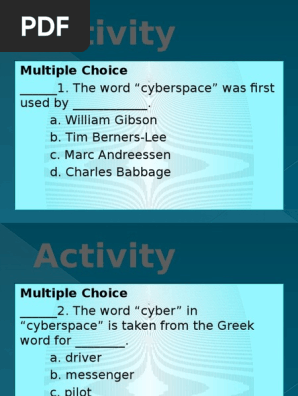 Activity (quiz)