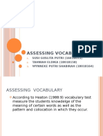 Group 10 - Assessing Vocabulary