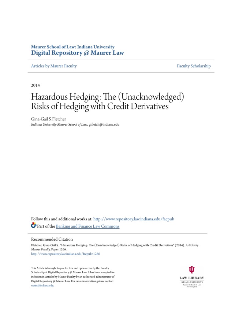 Risks of Credit Derivatives | PDF | Credit Default Swap | Derivative ...