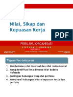 Nilai, Sikap, Dan Kepuasan Kerja