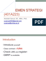 Manajemen Strategi (401A223) : Abdullah Sanusi, Se., Mba., PHD