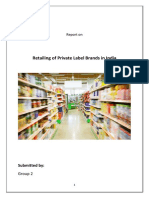 Retailing of Private Label Brands in India: Report On