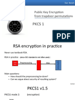 Pkcs 1: Public Key Encryp4on From Trapdoor Permuta4ons