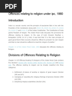 Offences Relating To Religion Under Ipc, 1860: Article 25 Article 26 Article 27 Article 28 Article 29 Article 30