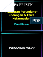 01 Pengantar Kuliah, Per-UU-an, Disiplin Dan Etik & Pekerjaan Kefarmasian Riil New