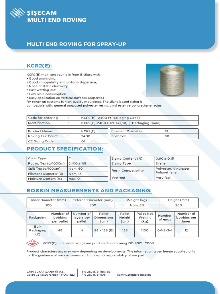 Multi End Roving For Spray-Up: KCR2 (E) | PDF | Materials | Building ...