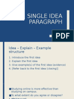 Lesson 5 Single Idea Paragraph