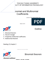 Unit 3. Binomial and Multinomial Coefficients: Ton Duc Thang University Faculty of Information Technology