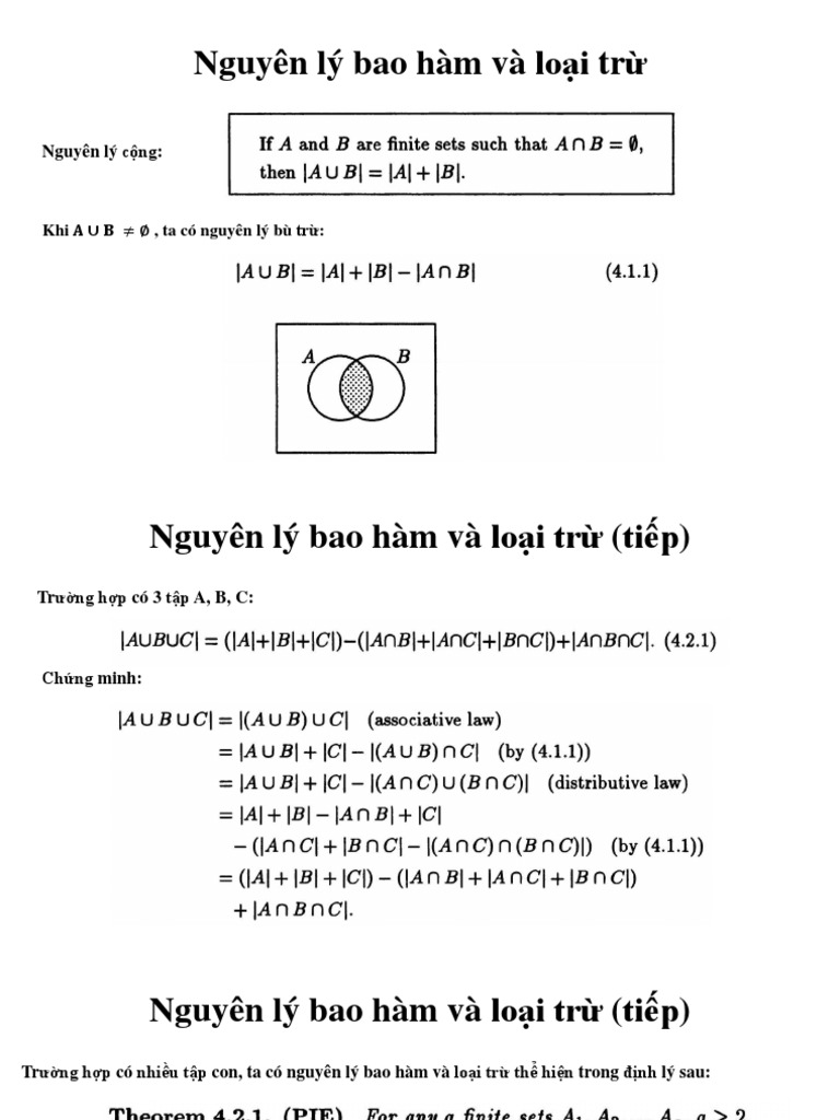 Session 4 The Principle of Inclusion and Exclusion | PDF