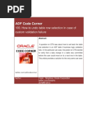ADF Code Corner: 100. How-To Undo Table Row Selection in Case of Custom Validation Failure