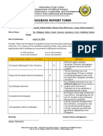 Progress Report Form: Document Gathering For Nine Countries