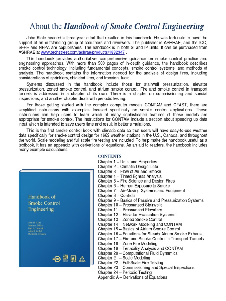 Handbook of Smoke Control Engineering | PDF | Fluid Dynamics | Engineering