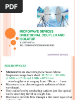 Microwave Devices Directional Coupler and Isolator: E. Cinthuriya - Me - Communication Engineering