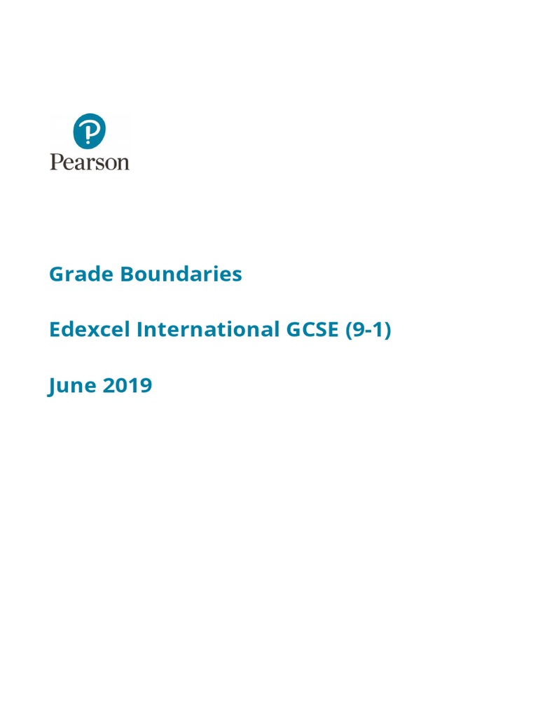 Edexcel 9-1 Grade Boundaries for Maths