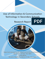 Final Report of The Research Study On Use of Information and Communication Technology in Secondary Schools Conducted by Education Quality Foundation of India - New Delhi