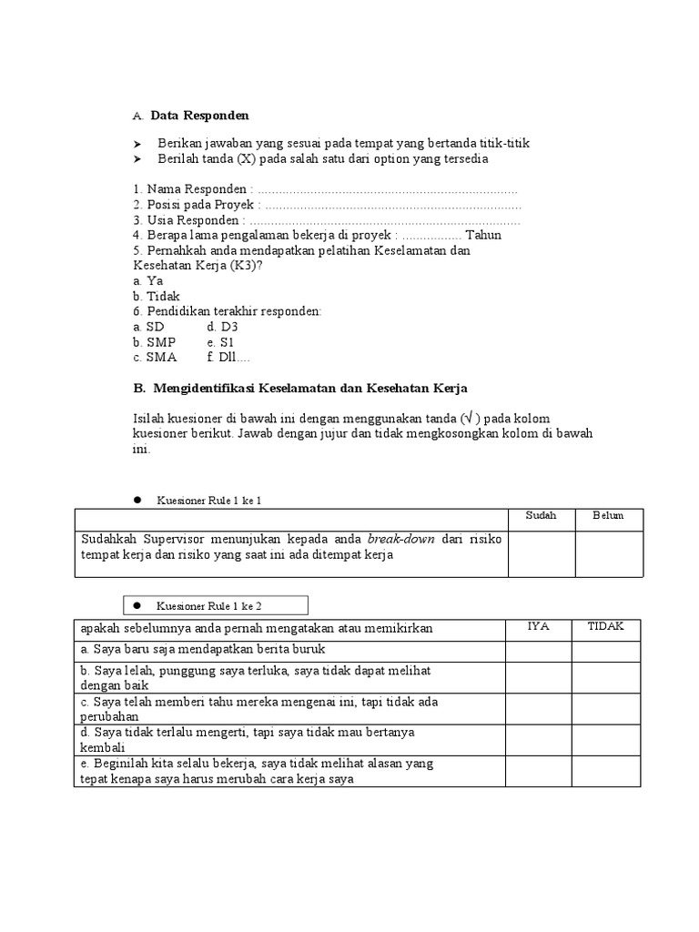 Kuisioner PDF | PDF