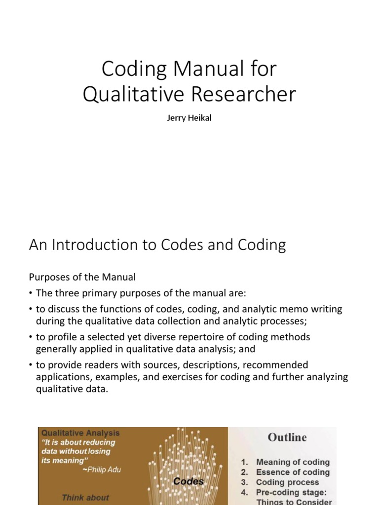Coding Manual For Qualitative Researcher 2.0 PDF | PDF | Qualitative ...