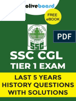 E Book SSC CGL Tier 1 Exam Last 5 Years History Questions