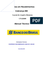 Cobrança BB: Orientações técnicas para arquivos remessa CNAB400