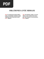 ORATIONES ANTE MISSAM