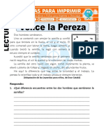 Ficha de Vence La Pereza para Segundo de Primaria PDF