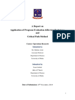 A Report On Application of Program Evaluation &review Technique and Critical Path Method