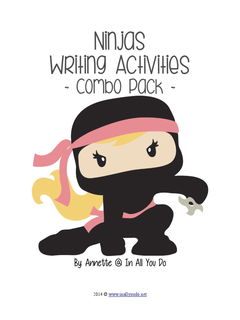 Ninjas Writing Activities: Combo Pack | PDF