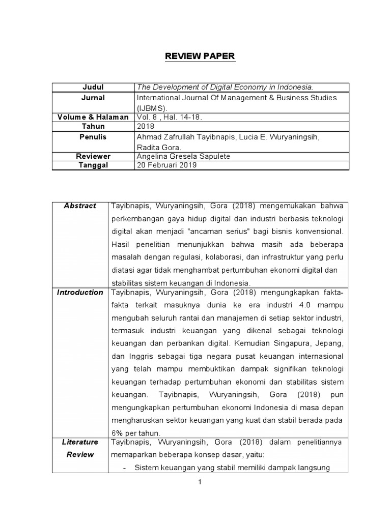 Tinjauan Ekonomi Digital Indonesia | PDF