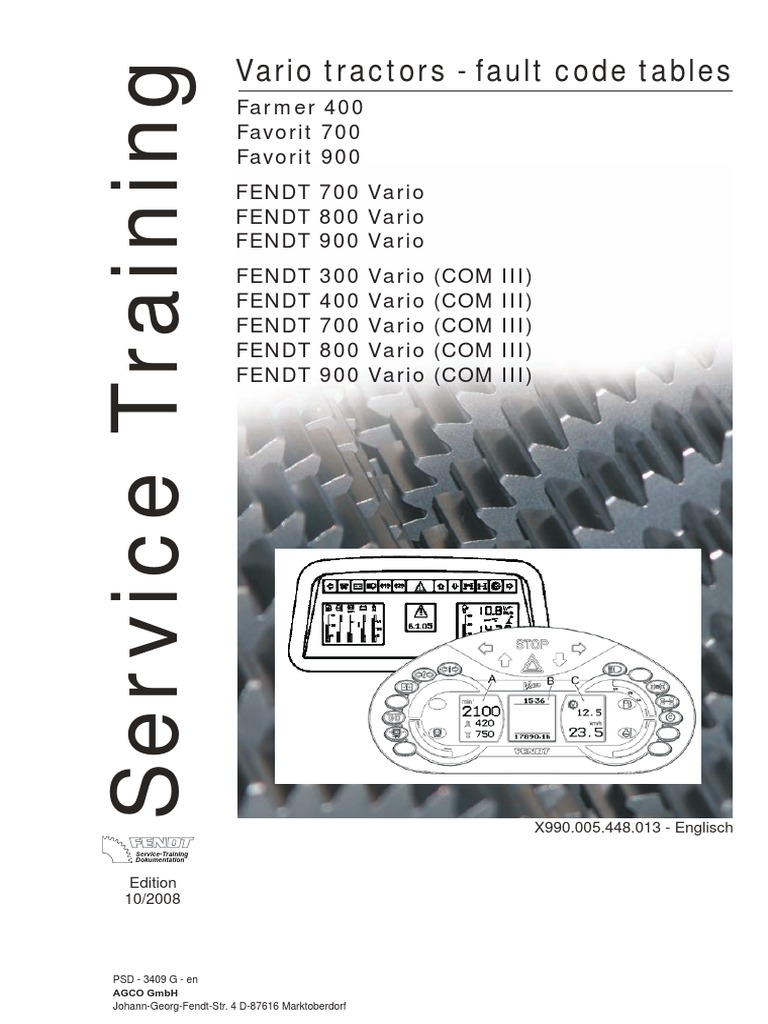 Fendt Vario Erro Codes PDF PDF Throttle Turbocharger