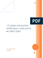 Evidencia 3 Diseño "Cuadro de Mando Integral o Balance Score Card"