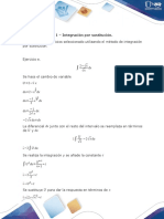 Integración por sustitución y fracciones parciales: Ejercicio e