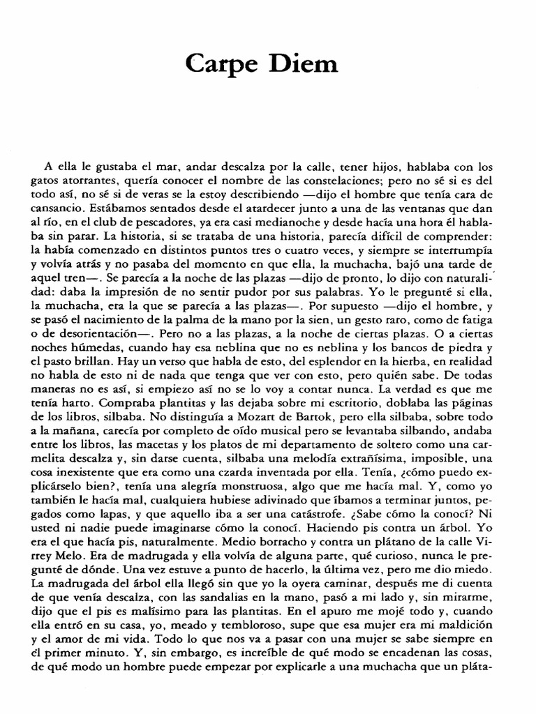 Significado de Carpe Diem en la vida | PDF | Poesía