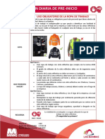 323 Reunión diaria Pre inicio-Uso Obligatorio de Ropa de Trabajo