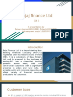 Bajaj Finance LTD: A Presentation by Rohan Sharma (16105056), Pritesh (16105065), Ashwanpreet Singh (16105070)