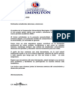 Saludo de Bienvenida 2020 I PDF