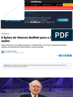 5 Lições de Warren Buffett para o Investidor de Ações