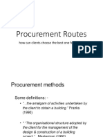 Procurement Routes