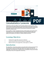 Geostatistics Lessons: Learning Objectives