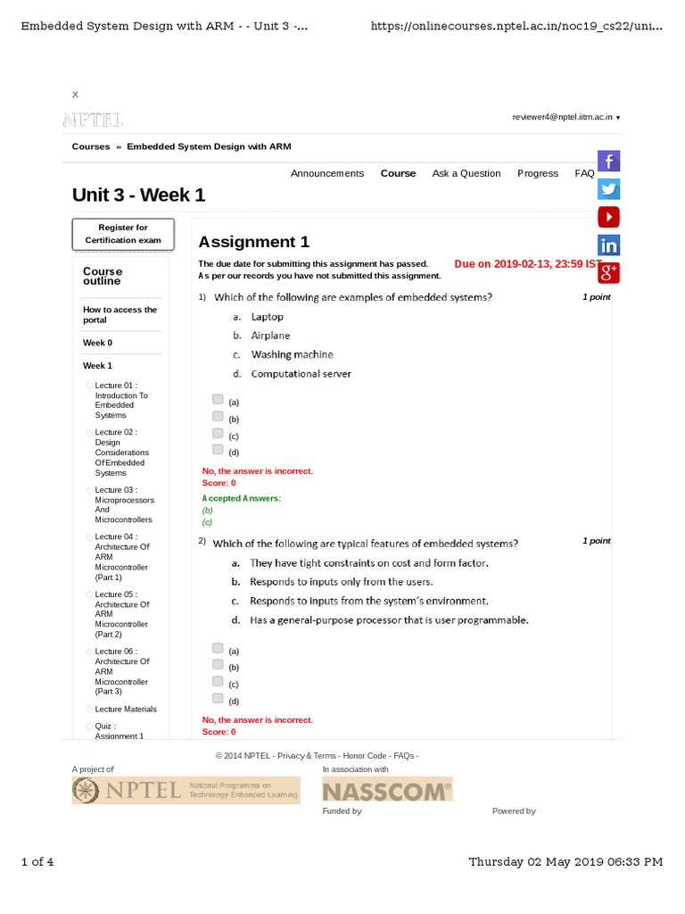 Unit 3 - Week 1: Assignment 1 | PDF | Computing | Computer Engineering