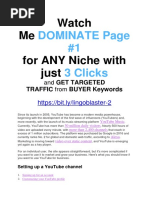 Watch Me For ANY Niche With Just: Dominate Page #1 3 Clicks