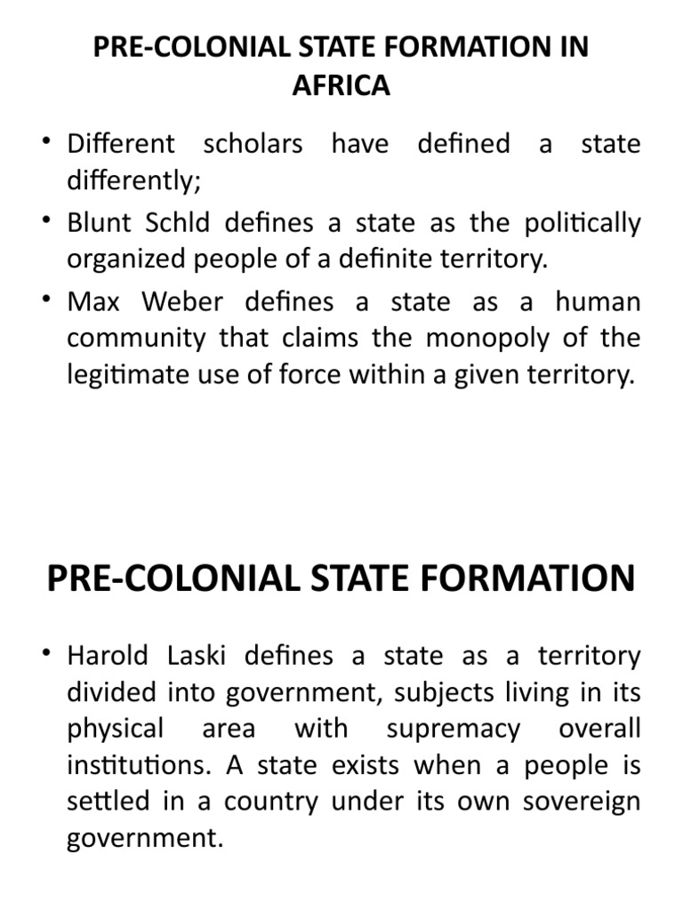 Pre-Colonial State Formation in Africa | PDF | Marxism | State (Polity)